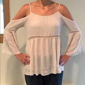 Cold shoulder boho top